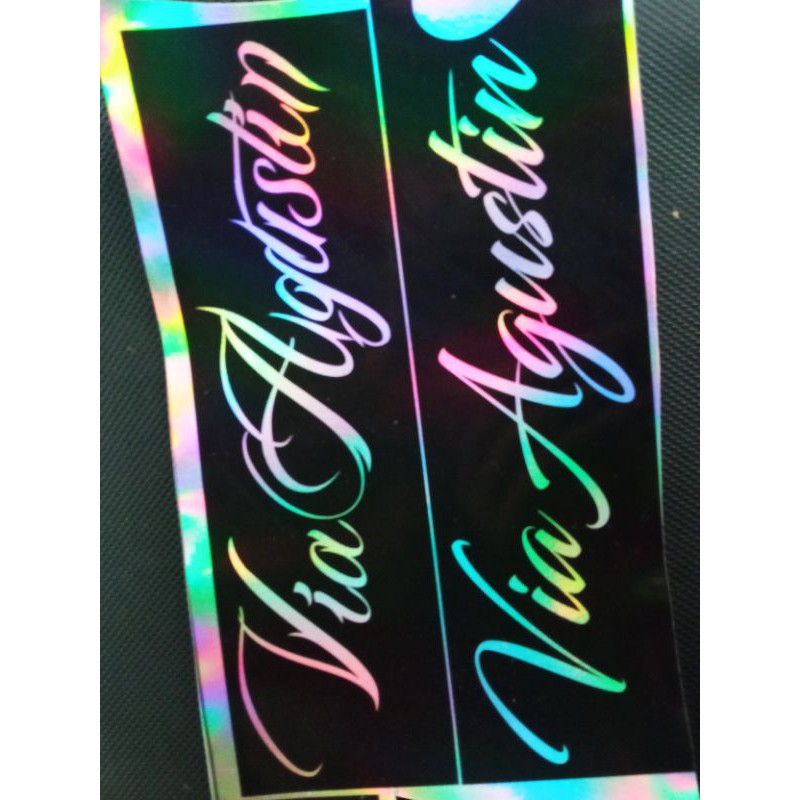 

Stiker Custom Hologram Pelangi Nyala