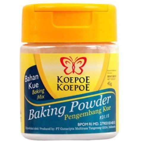 

Baking Powder Kupu Kupu / Koepoe Koepoe 45gr | Pengembang Bahan Kue