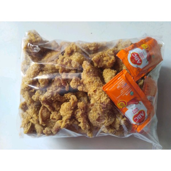 

Kriuk Asli Kulit Ayam Krispi Enak