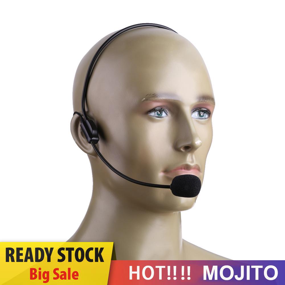 MOJITO Portable Lightweight Wired 3.5mm Plug Guide Lecture Speech Headset with Mic