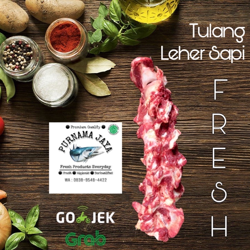 

tulang leher sapi 1kg segar bukan frozen