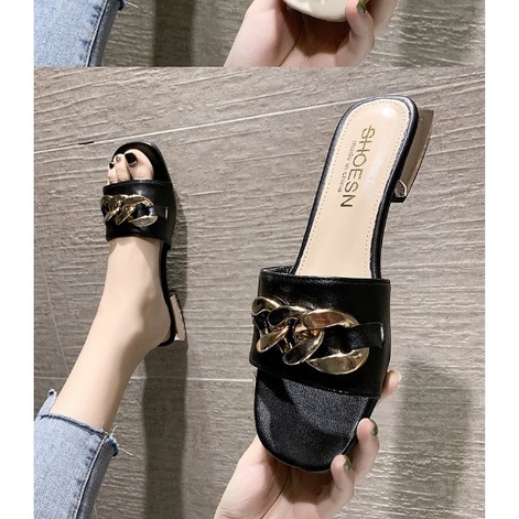 Sepatu import wanita/ sepatu import sepatu bling wanita murah Sepatu Hak 2cm PREMIUM RANTAI 809-6