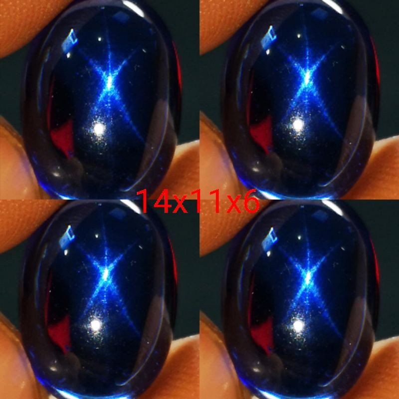 permata royal blue sapphire star catam Bangkok top 6 Ray star tajam crystal HQ