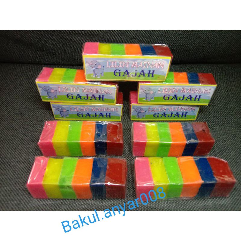 mainan plastisin, malem 6 warna