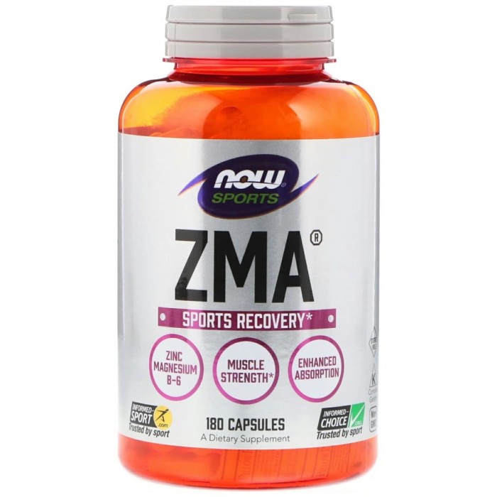 Now Foods Sports ZMA Sports Recovery 180 Caps pemulihan cedera fitness
