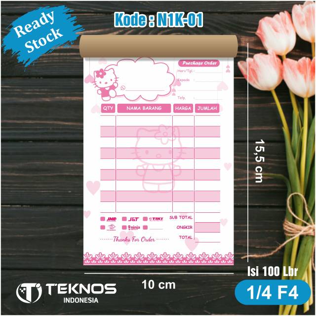 

[100 Lembar] NOTA OLSHOP 1 PLY KOSONGAN KONTAN MURAH