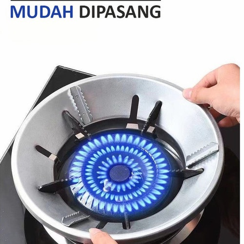 Alas Tatakan Cover Kompor Gas Portable Pelindung Anti Angin Dan Slip Universal