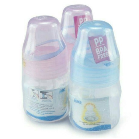 Huki Baby Botol Susu 60ml 120ml 240ml Dot Nipple Silicone Gepeng