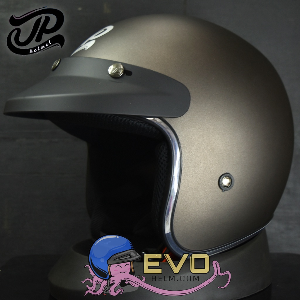 HELM BOGO JPX_JP NEW BIGIE_SOLID - GUN METAL DOFF / SILVER