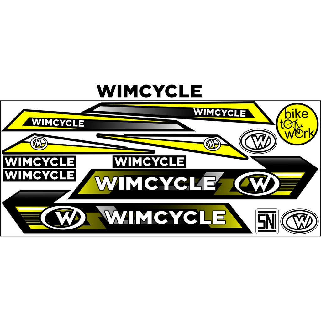 STICKER POLET SEPEDA BMX WIMCYCLE ART STRIPING STIKER