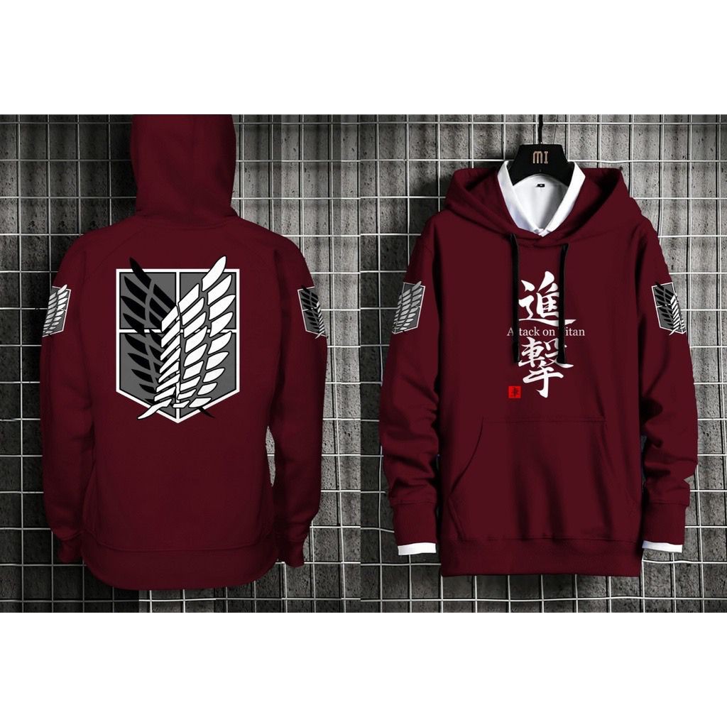 ALIPIO FASHION - SWEATER HOODIE ATTACK ON TITAN / hoodie pria / hoodie keren / terbaru