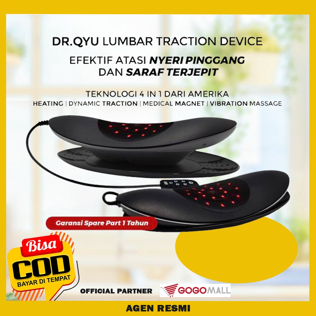 PROMO DR Qyu Lumbar Traction Device Alat Terapi Sakit Pinggang dan Saraf Terjepit