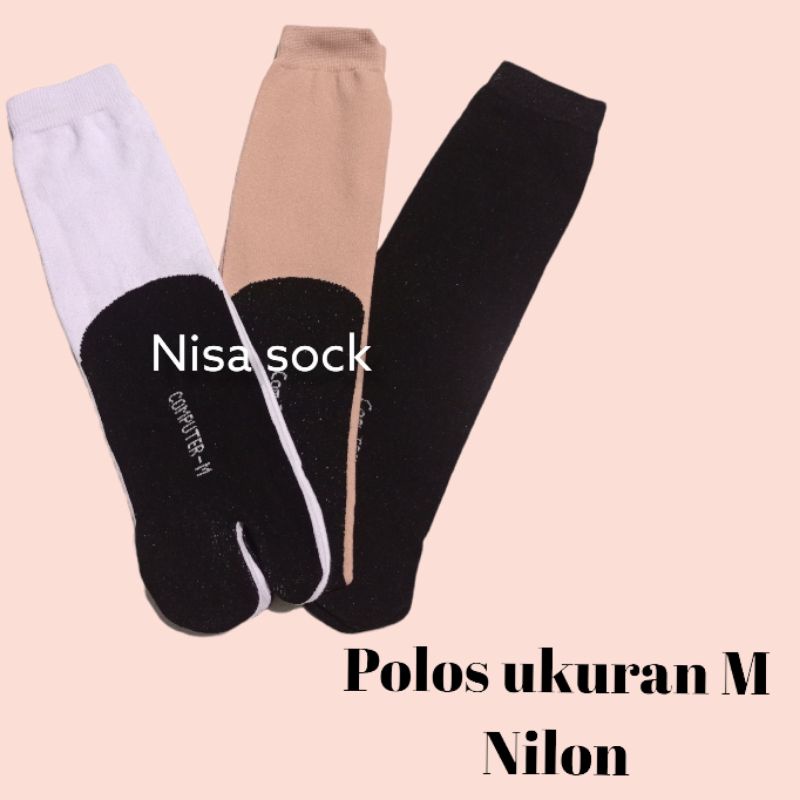 kaos kaki jempol polos SMP tapak hitam/polos jempol  M /kaos kaki jempol nilon /kaos kaki jempol pol