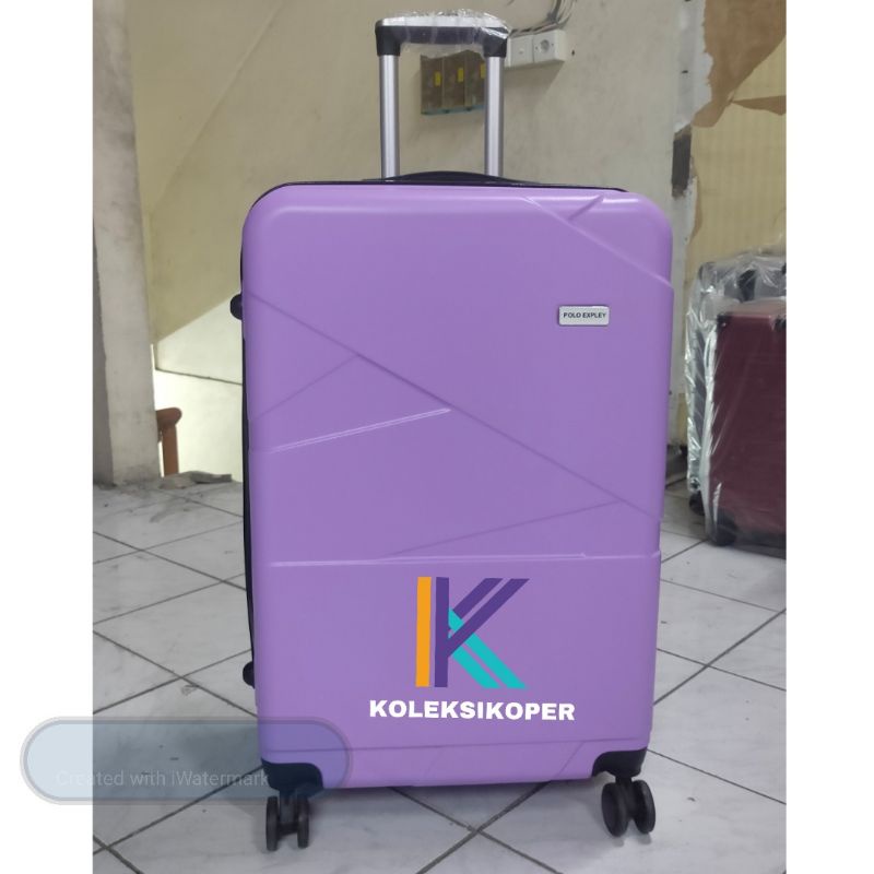 Tas Koper Polo Import Fiber ABS Ungu size Paling Besar 28 inch roda putar