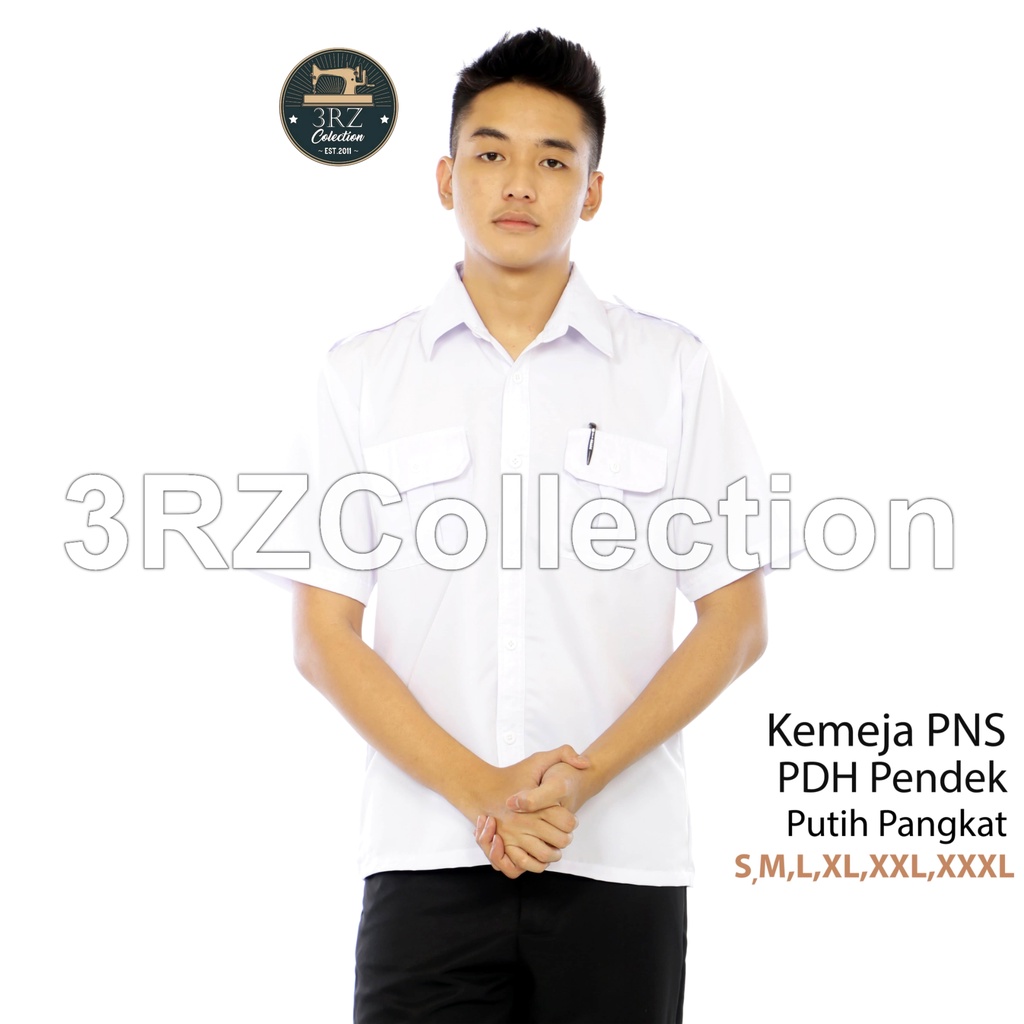 Kemeja Pdh Putih Baju Putih PNS Pria Baju PNS Putih Pemda Cowok Seragam PNS Putih Atasan Putih Pns P