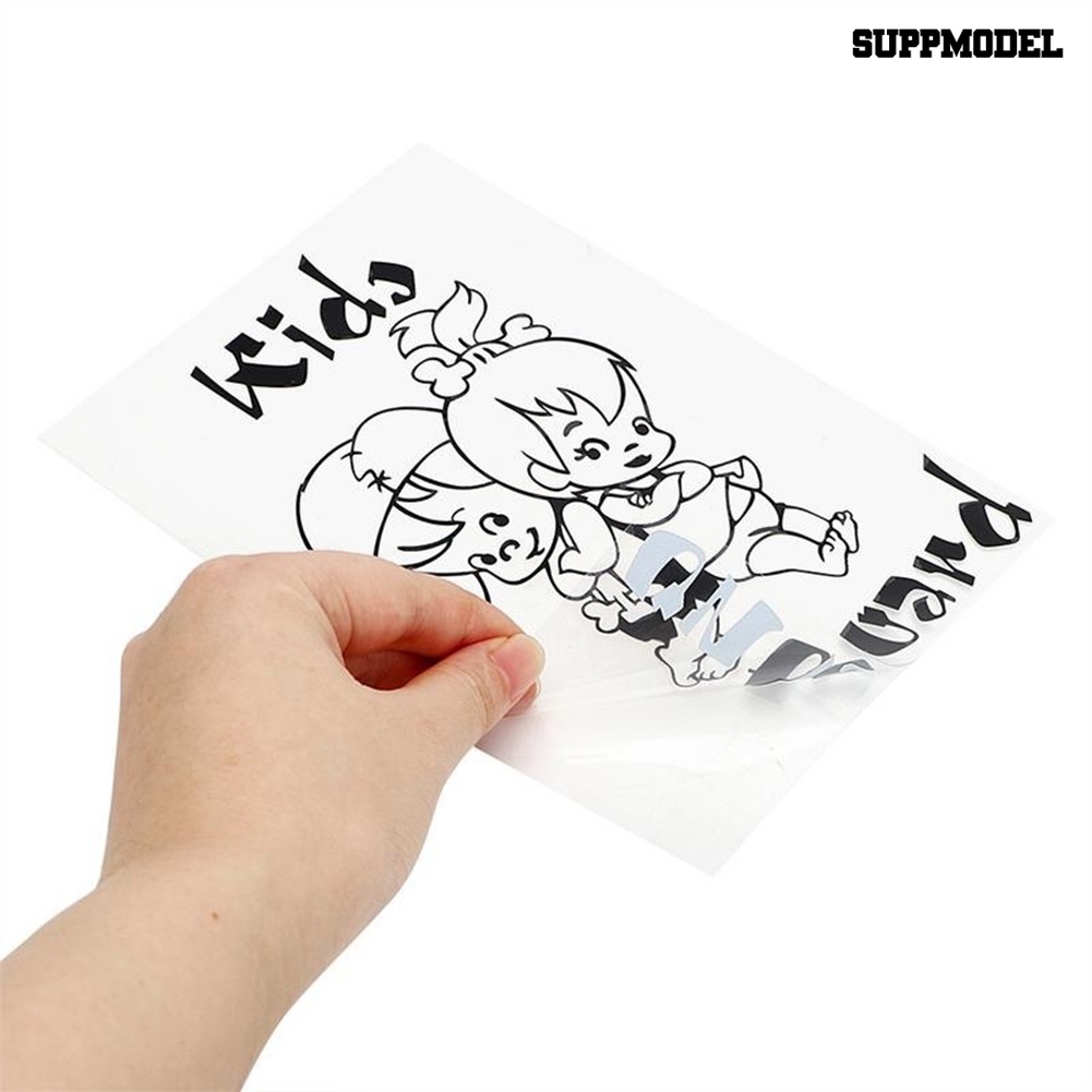 Stiker Decal Motif Tulisan Kids on Board Ukuran 12.5x19cm Untuk Dekorasi Jendela / Body Mobil