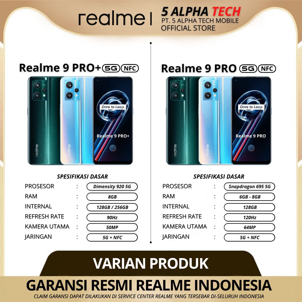 REALME 9 PRO+ / 9 PRO 8/128GB 8/256GB GARANSI RESMI REALME REALME 9PRO