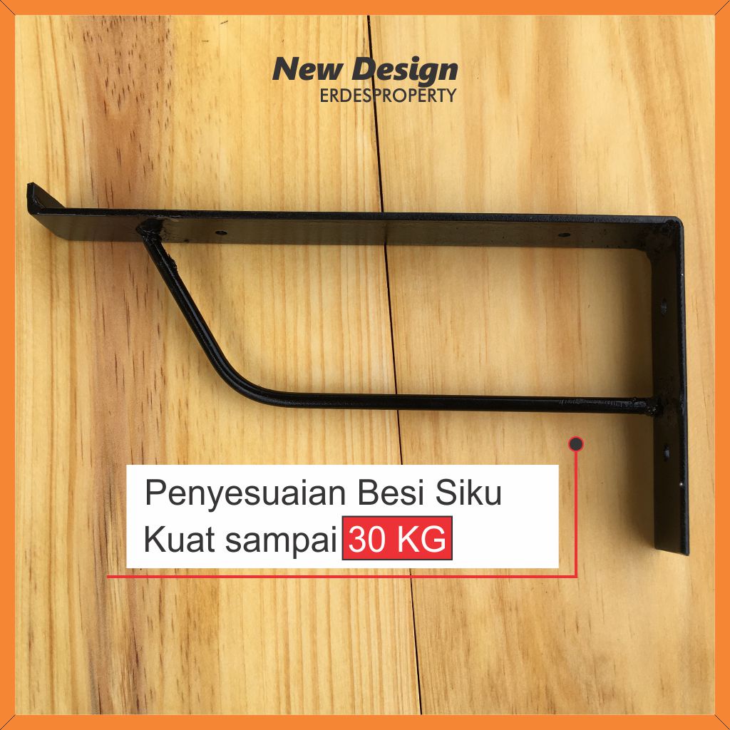 [EXTRA BESAR] Rak Dinding Ambalan Kayu Siku Buku Helm Bumbu Dapur Hiasan Dinding Lebar 20CM Jati Belanda