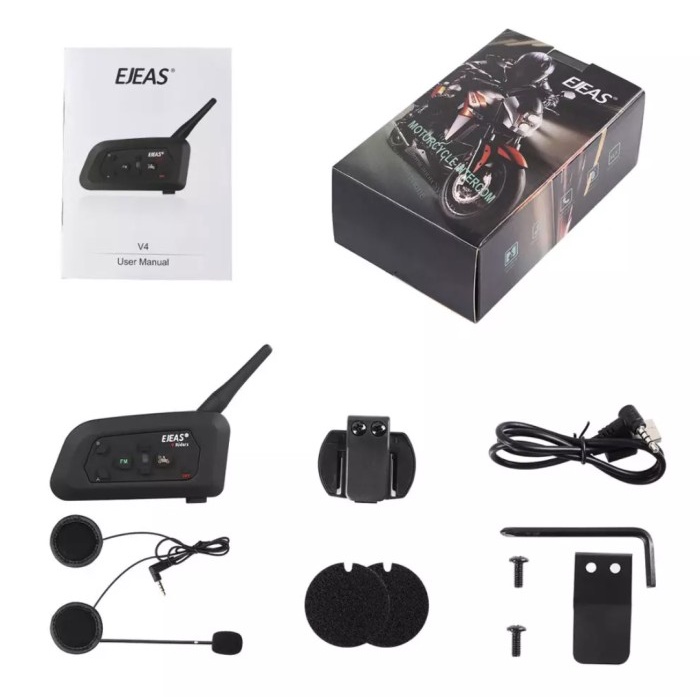 Ejeas V4 Pro Bluetooth Intercom V4 Helm Rider Helmet Alt Vnetphone V6 Termurah