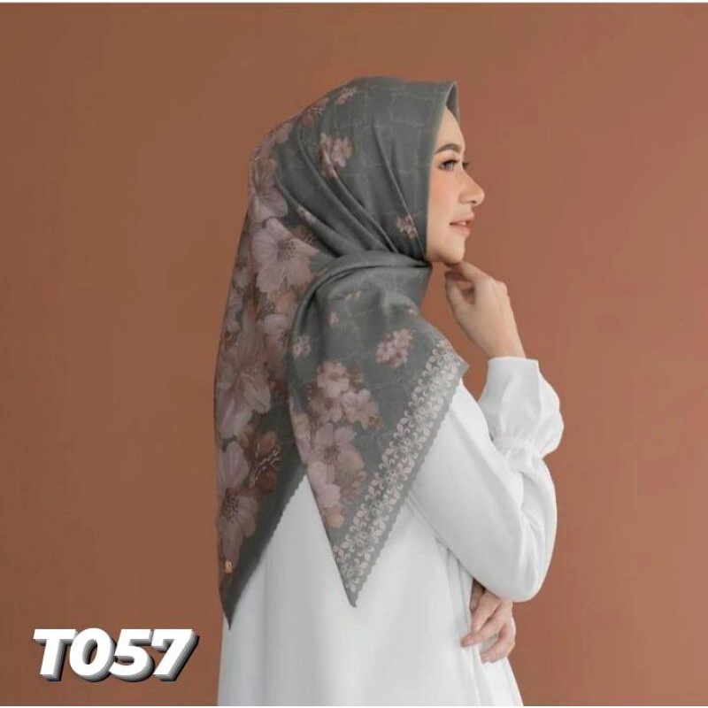 PRODUK TERBARU!! Jilbab Segiempat Voal Motif , Hijab Square Printing Lassercut Premium, Harga Grosir-T057