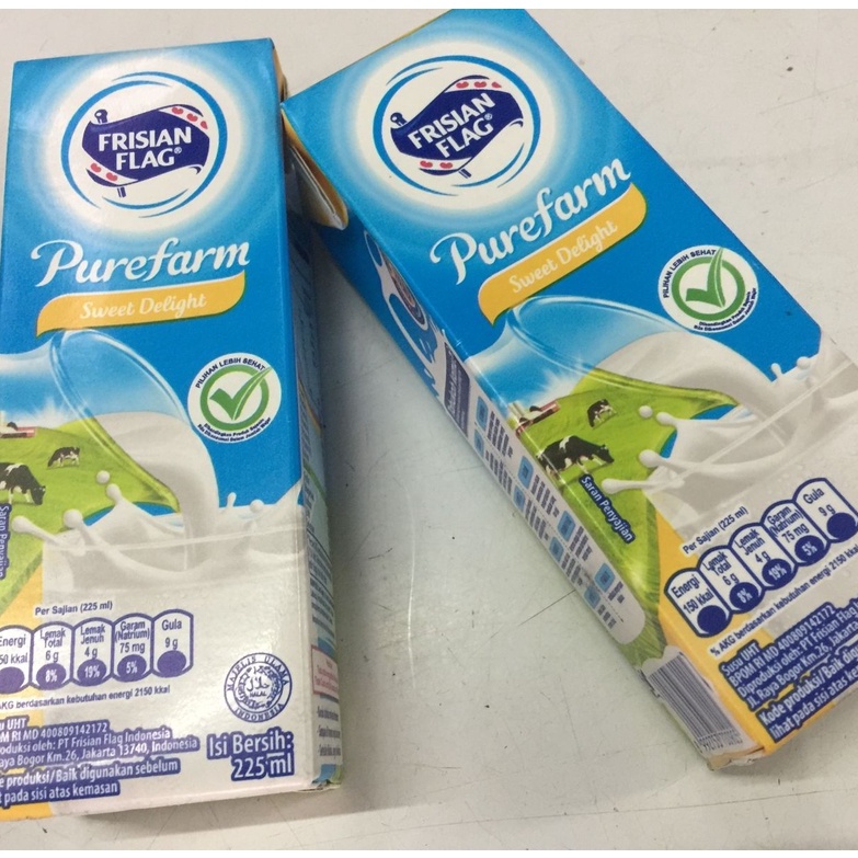 Susu UHT Frisian Flag Purefarm Rasa Sweet Delight 225 ml