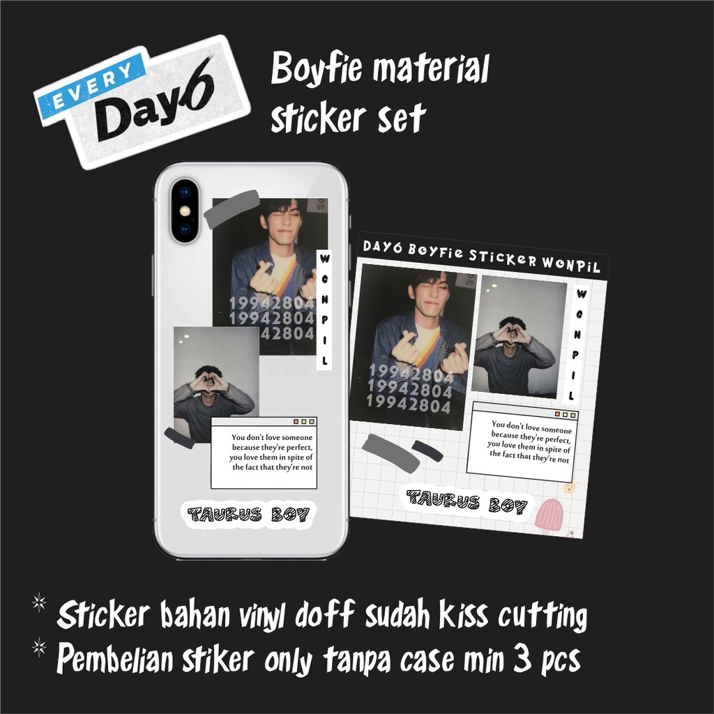 

Sticker case Day6 Boyfie material