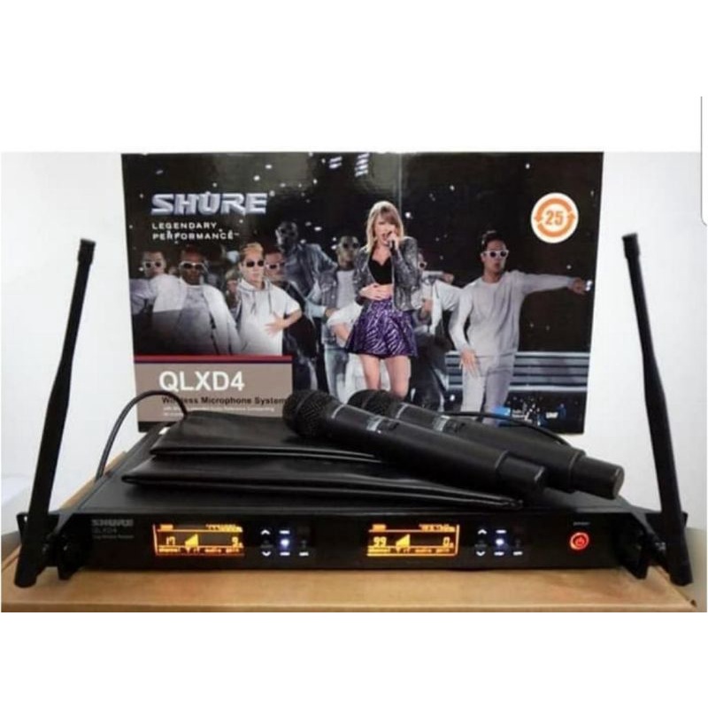Mic SHURE QLXD4 MICROPHONE wereless Shure QLXD4 multi channel dual handle