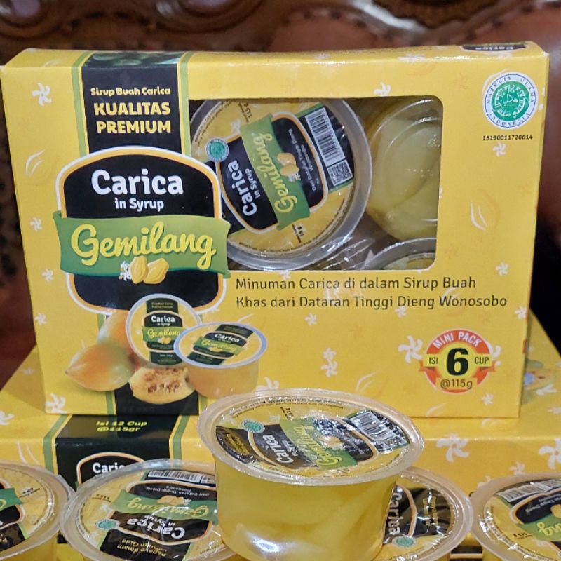 

Carica Gemilang Isi 6 Cup | Manisan Buah Carica Khas Dieng Wonosobo