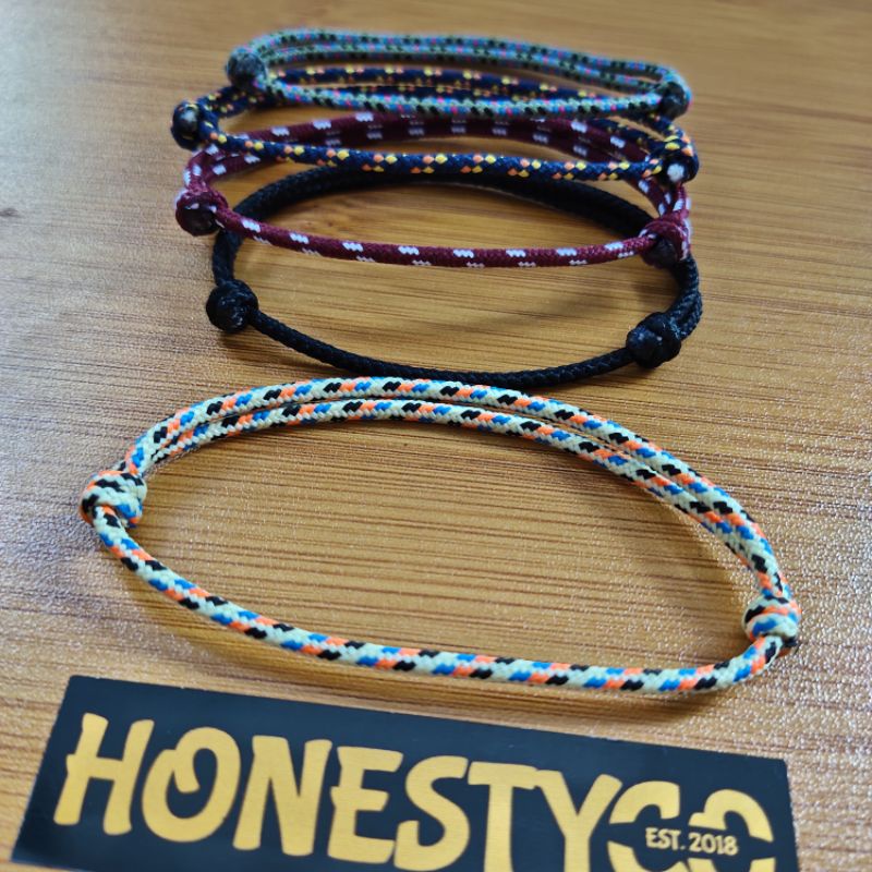 MURAH LEBAY Gelang Tali Pria Wanita 2mm Aksesoris Gaul HONESTYCO - Two Lock