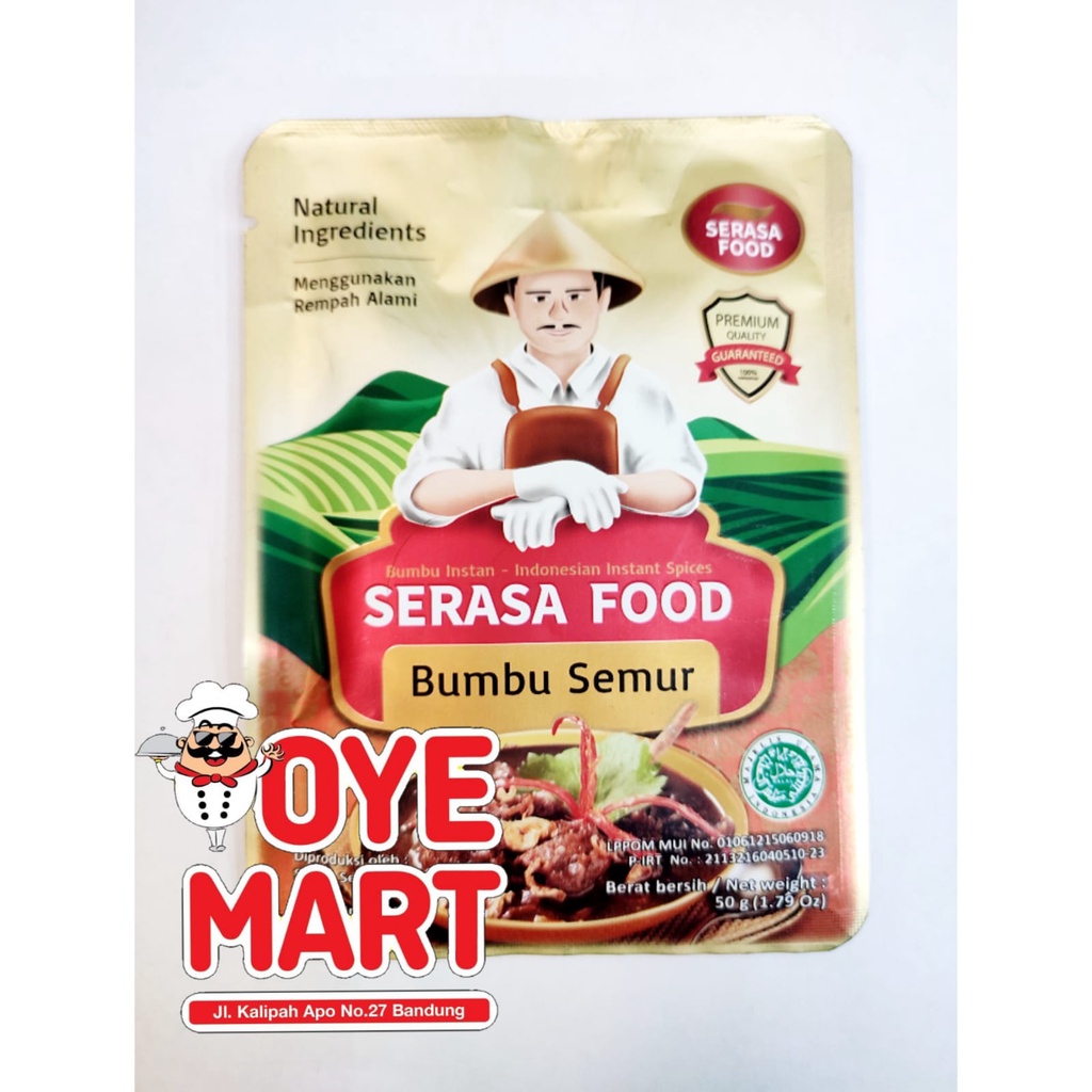 SERASA FOOD BUMBU SEMUR INSTAN 50GR/BUMBU MASAK INSTAN