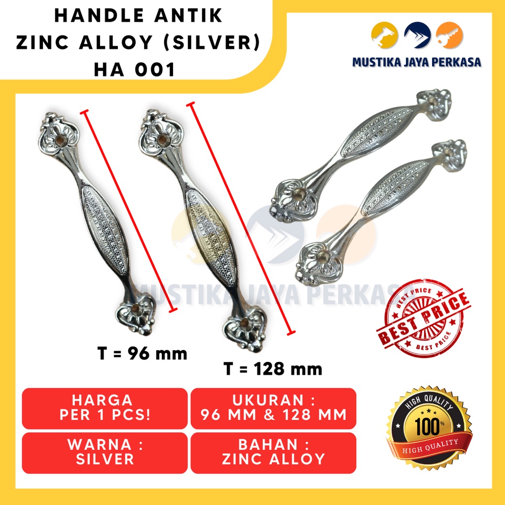 Handle Gagang Tarikan Handel Lemari Laci Antik Unik HA Antique Gold Si