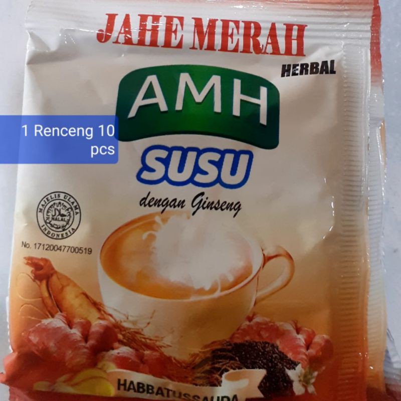 

JAHE MERAH AMH Susu 1 Renceng 10 Sachet