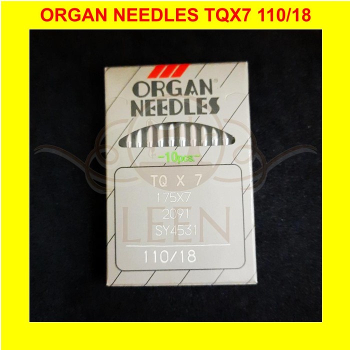 Jarum ORGAN Needles TQx7 18 Ori TQ X 7 Mesin Pasang Kancing Juki LEEN