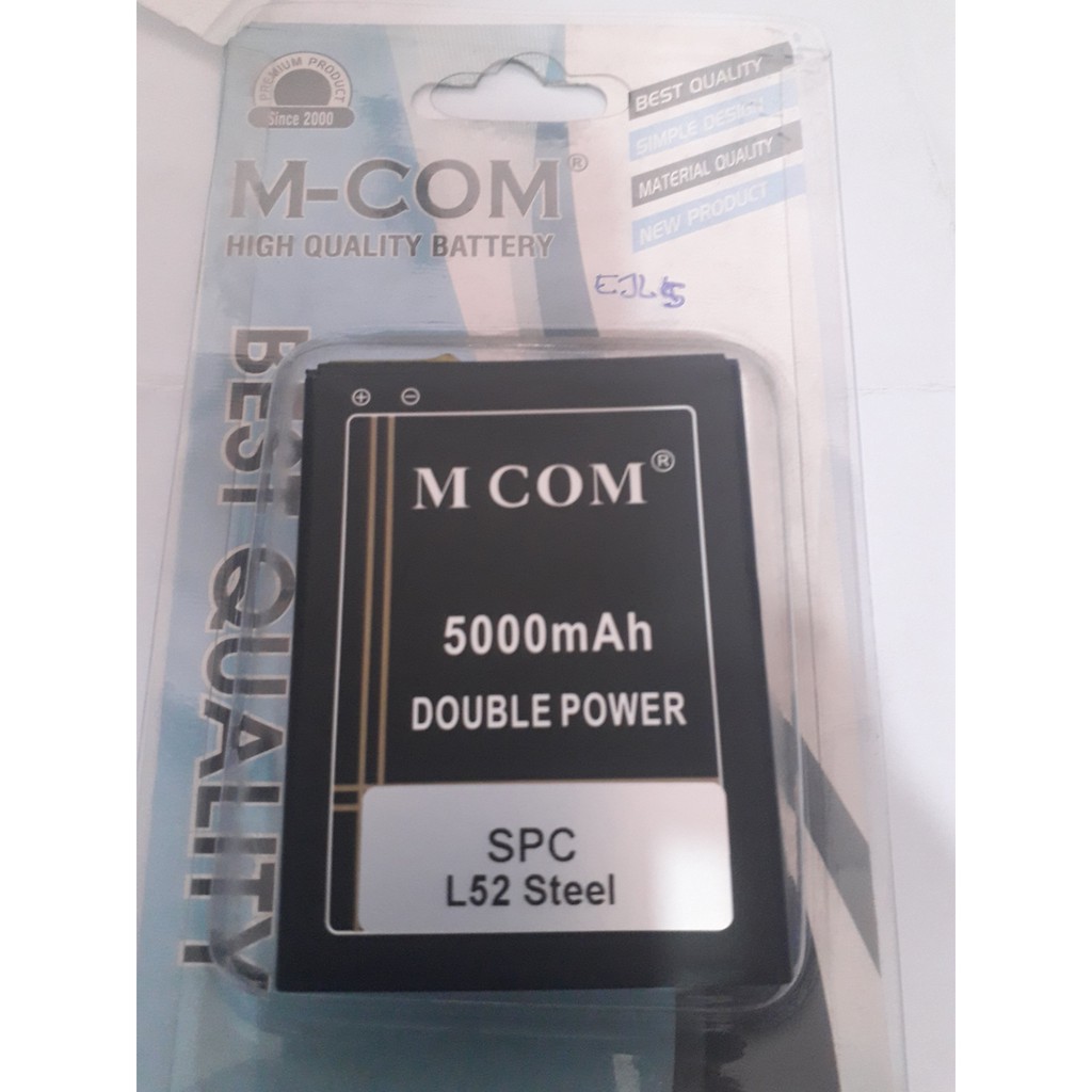 BATERAI SPC L52 STEEL DOUBLE POWER MCOM 5000Mah