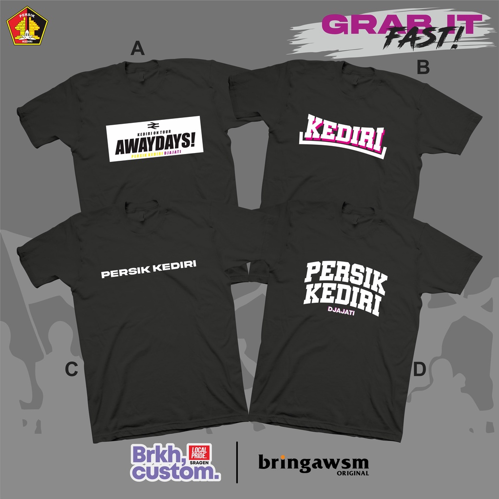 KAOS PERSIK KEDIR KAOS CASUAL KAOS SUPORTER KAOS BOLA KAOS DISTRO KAOS AWAYDAYS BRKHCUSTOM