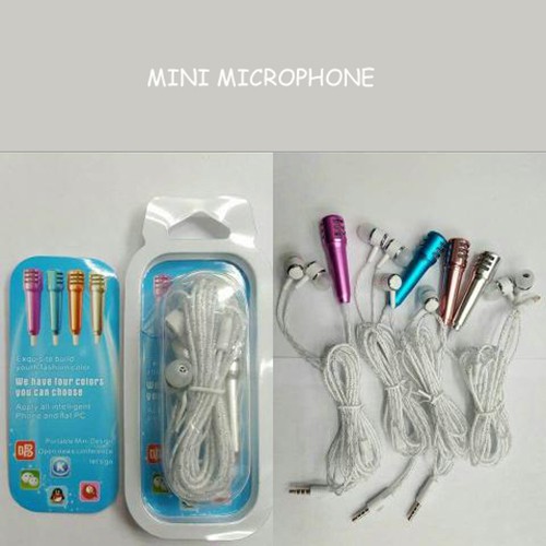 Mini Microphone + Headset Karaoke Smule Video Conference