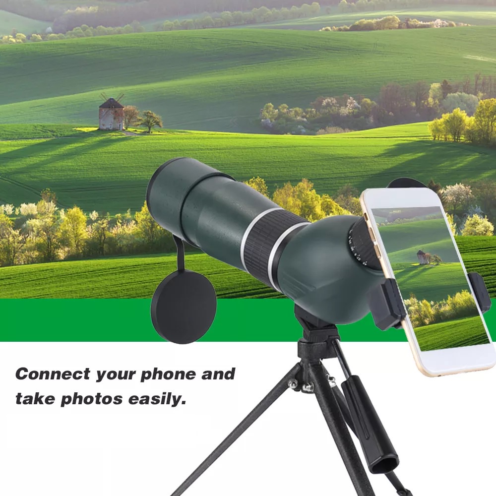 Spotting Scope HD Monocular Single-Tube 15-45x60 - Teleskop Pengamatan Luar Ruangan Jarak Jauh