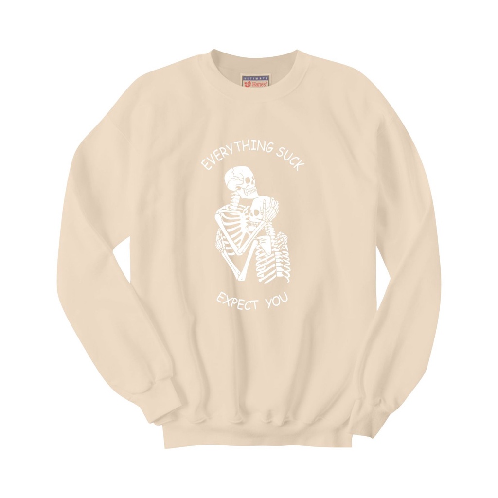 SWEATER CREWNECK EVERYTHING SUCK PRIA/WANITA