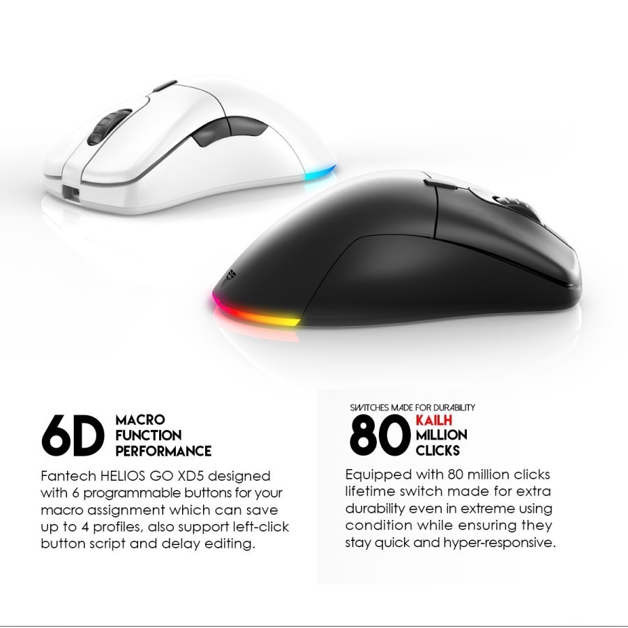 Fantech Helios XD5 GO Wireless RGB Lightweight Gaming Mouse
