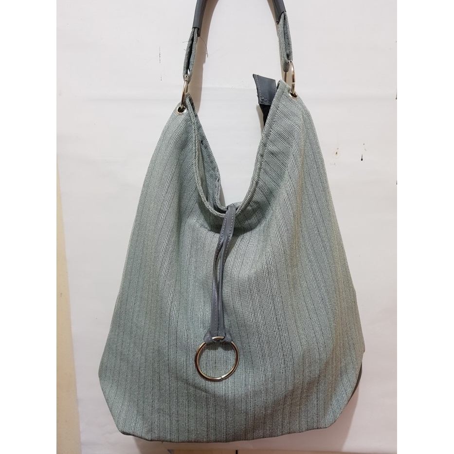 Tas Selempang Bahan Kain Warna Hijau Muda