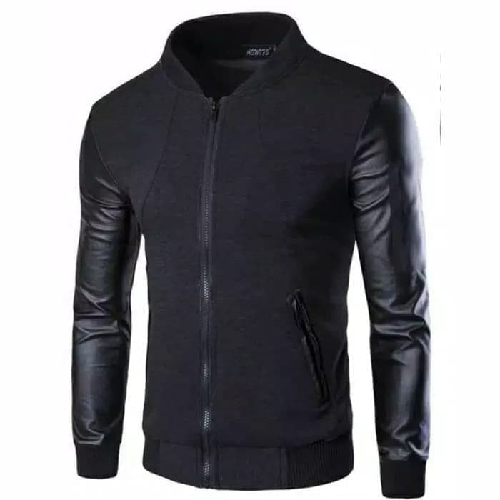jaket kulit pria,jaket kulit sintetis pria,jaket KULIT pria kombinasi flacee