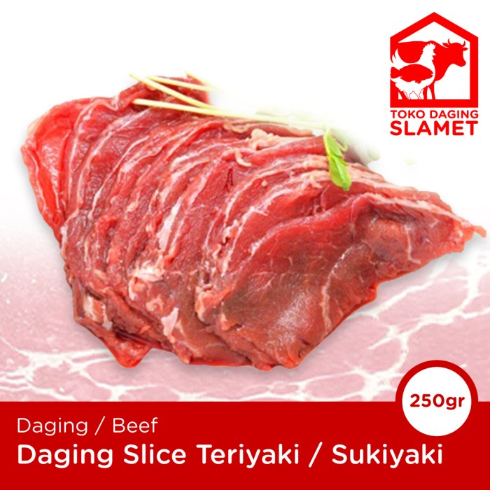 Jual Daging Slice Teriyaki Sukiyaki Shabu Shabu 250gr 500gr 1kg 250gr Shopee Indonesia