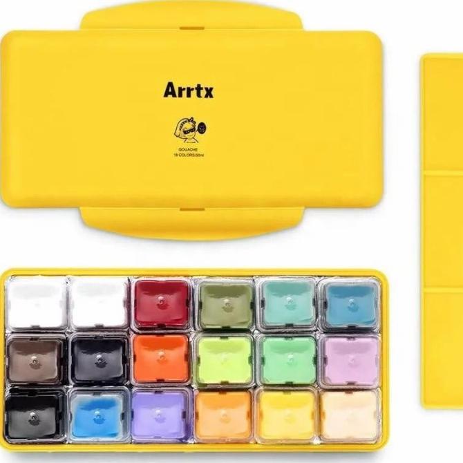 

arrtx gouache 18clr x 30ml (free mixing palette) special color set ---READY---