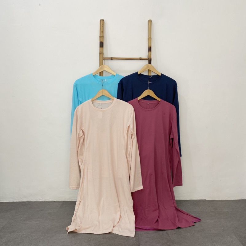Baju Kaos Busui Tunik Lengan Panjang Polos