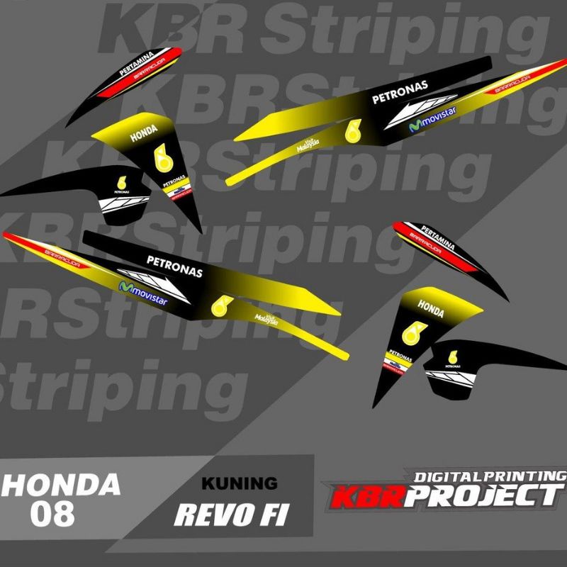 Stiker Motor REVO X- Aksesoris Motor - Motor REVO X - Striping Sticker