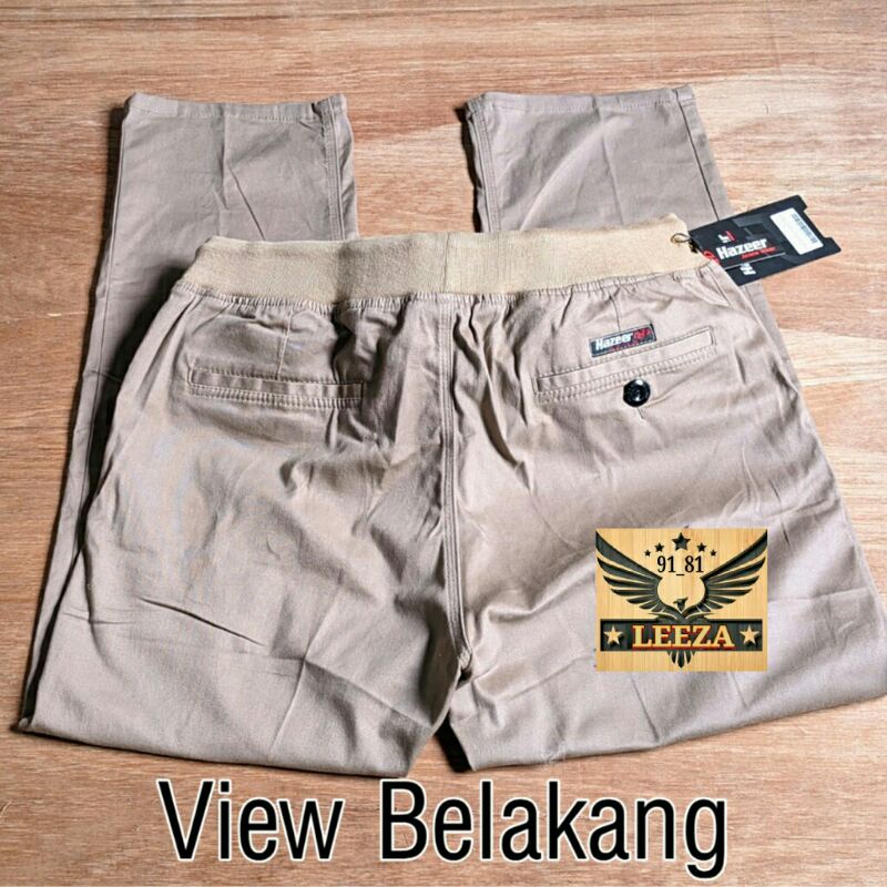 CELANA CHINOS COWOK PANJANG JUMBO KARET PINGGANG RIP KOLOR (BIG SIZE)