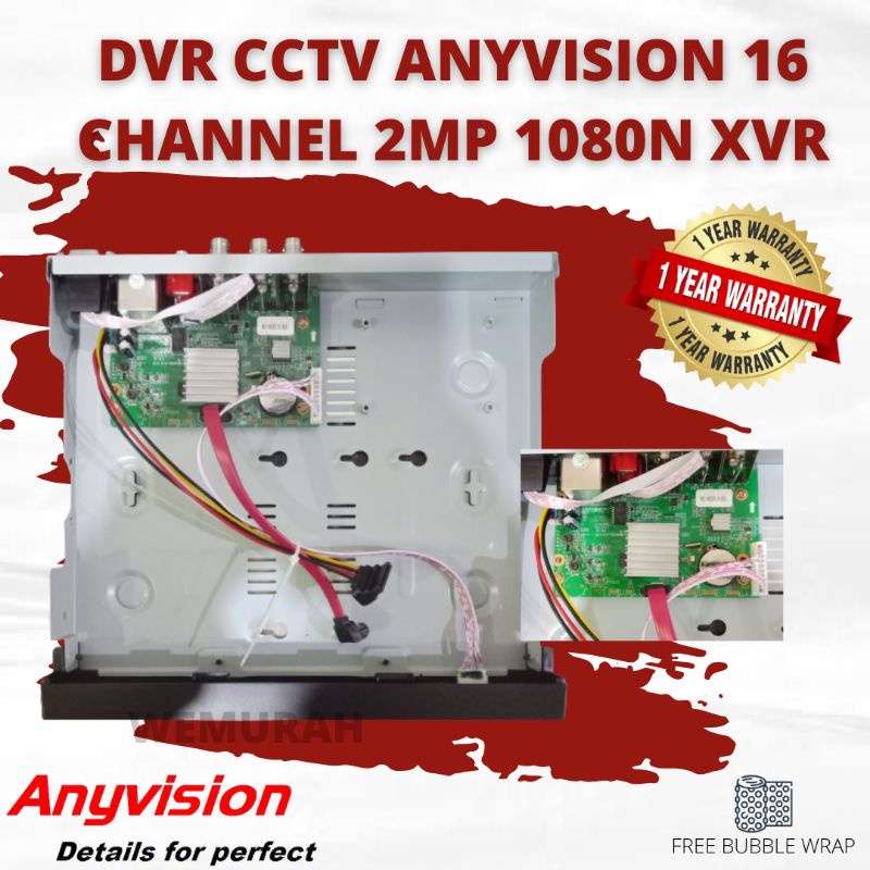 DVR CCTV Anyvision 4 Channel 2MP AV-5204 XVR 265 - HD 1080P DVR CCTV 4 Port