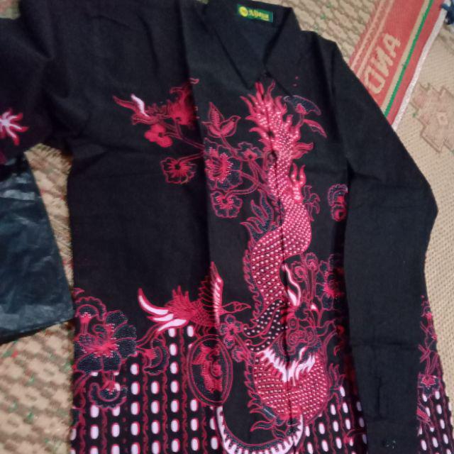 Batik Solo Kemeja Batik Panjang Warmadewa Red Rajasakti Batiksoloamanah 140.000