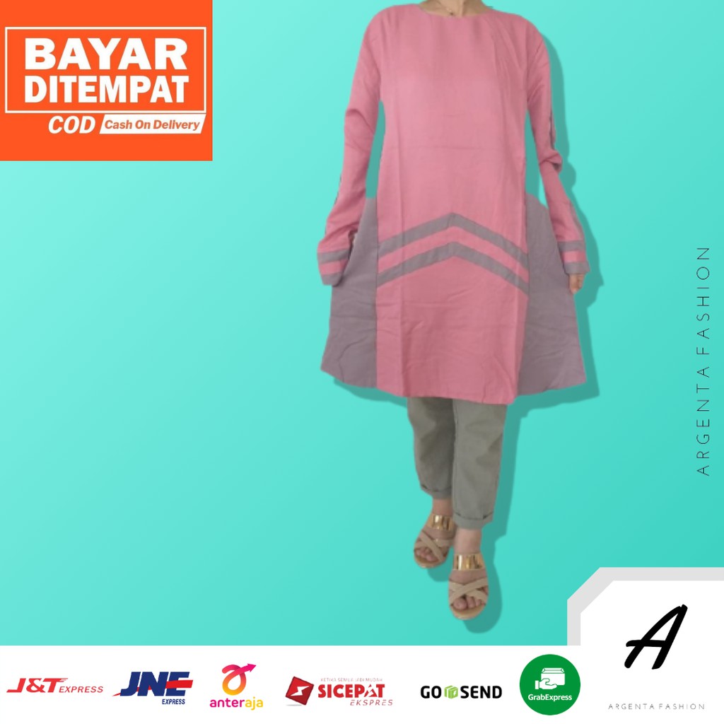 Atasan Baju Tunik Remaja Kekinian Modern Tunik Muslimah Tunik Cantik