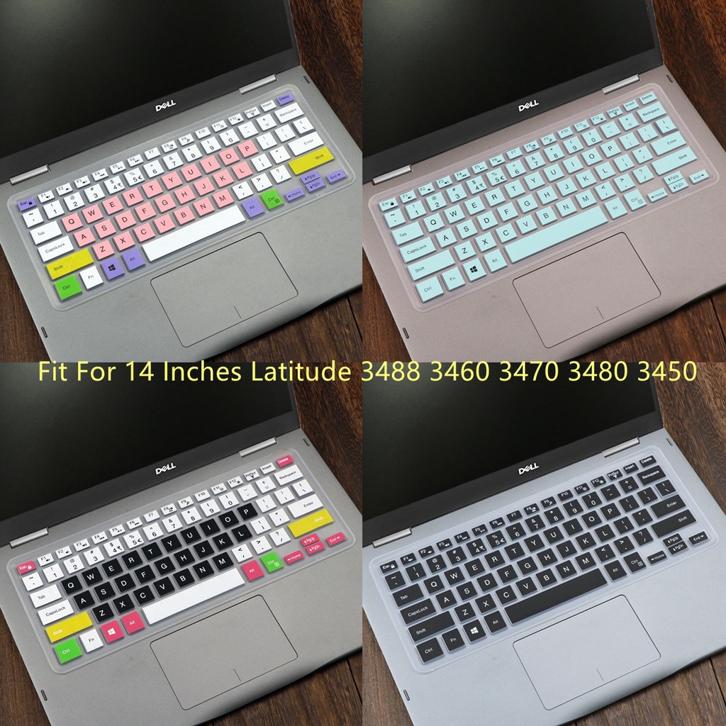 For 14 Inches Dell Latitude 3488 3460 3470 3480 3450 Soft Ultra-thin Silicone Laptop Keyboard Cover Protector